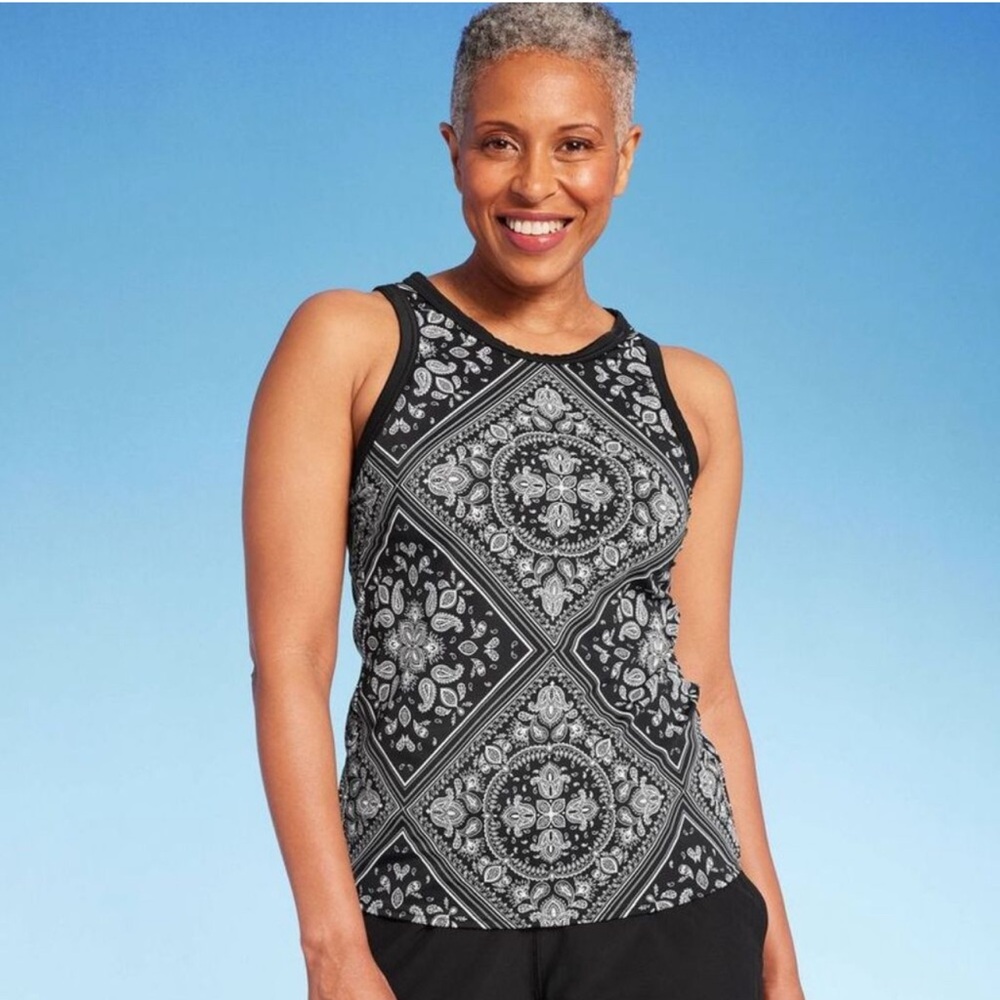 Lands’ end women’s high neck tankini top swimwear